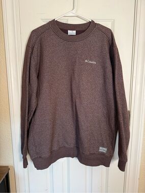 Columbia Men's Heathered Chocolate Brown Crewneck Sweatshirt